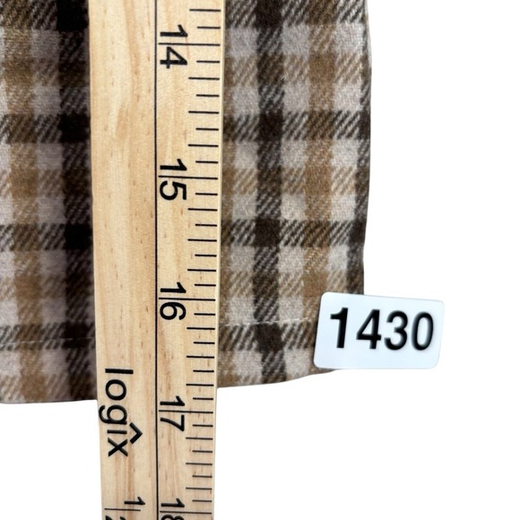POL Mini Skirt Size L Brown Tan Plaid Zip Flannel NWOT Super CUTE! Designer - Picture 5 of 6